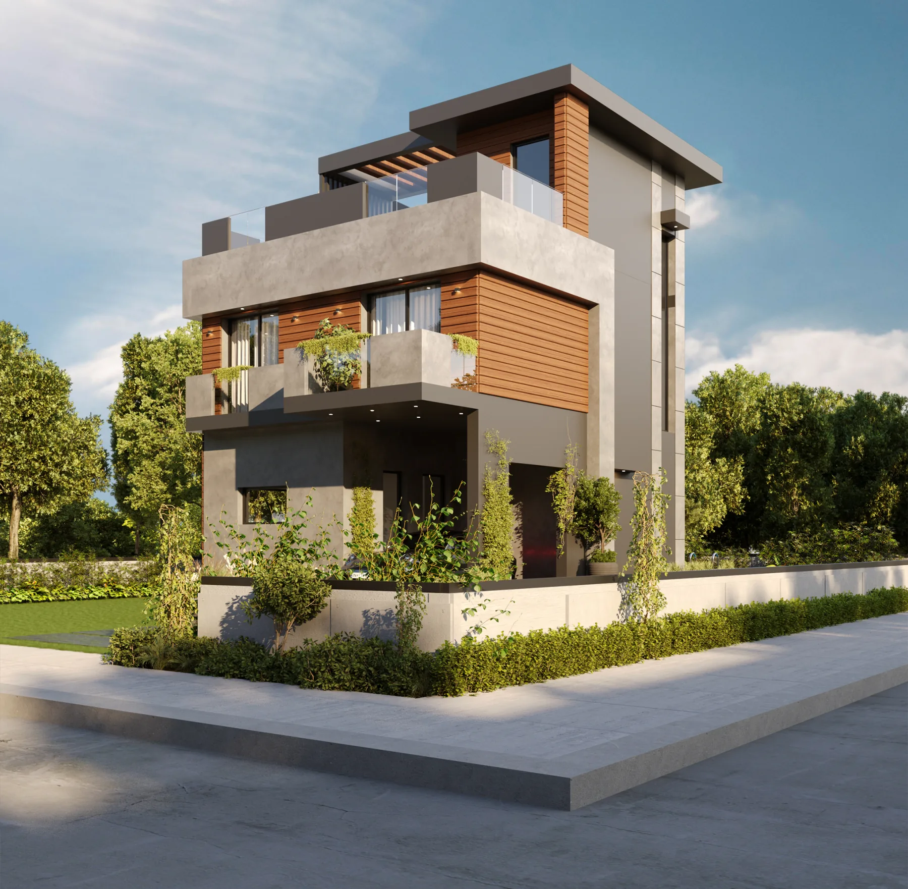 Panorama villası ön cephe görünümü